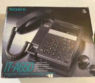 Vintage Sony It - A650 Integrated Telephone Answering Machine Rare