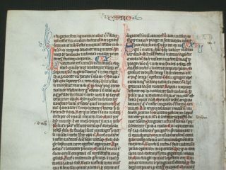 Rare 13th Century Vellum Medieval Manuscript Bible Leaf,  France,  C.  1270