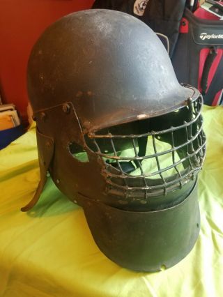 Antique Vintage All Metal Helmet.  Fencing? Jousting?