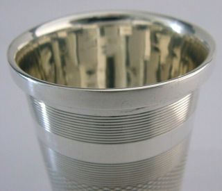 Unusual Solid Silver Giant Thimble Whisky Cup Beaker Tot 1982 English Novelty