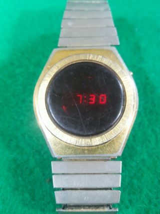 Vintage Timex Red Digital Led Watch