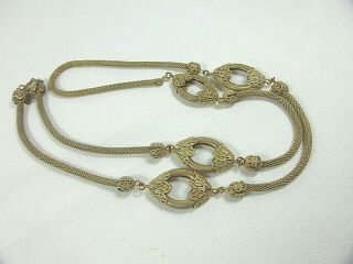 Vintage 30 " Miriam Haskell Gold Tone Chain Necklace