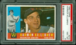 1960 Topps Baseball 210 Harmon Killebrew Psa 8 Hof