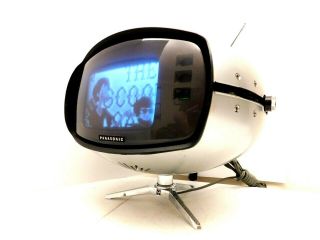 Vintage Space Age Psychedelic Antique Jetsons Atomic Style Old Mini Television