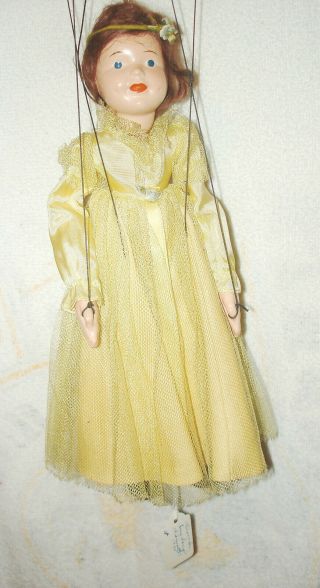 Vintage 1930s Tony Sarg Madame Alexander 12 " Princess Marionette Puppet Doll