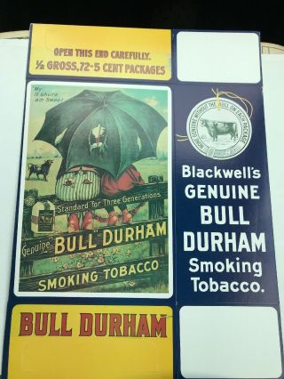Vintage Tobacco Display Box Bull Durham Countertop Display Carton