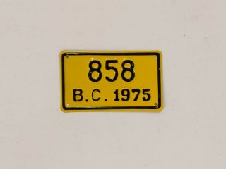 1975 Baja California Motorcycle License Plate