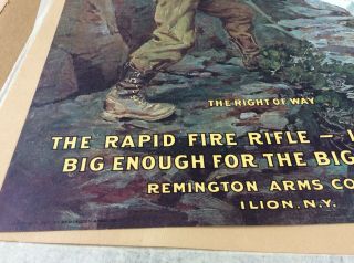 Remington Arms Poster Autoloading Rifle The Right Of Way 1978 24.  5” By 17” 2