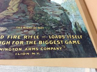 Remington Arms Poster Autoloading Rifle The Right Of Way 1978 24.  5” By 17” 3