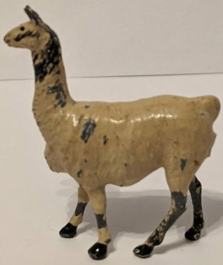Vintage Britains Farm Animals Llama Lead Toy Figure Hollow Figurine England