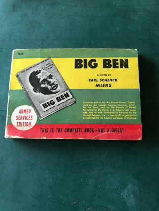 Big Ben By Earl Schenck Miers Armed Services Edition 1027 Of Series