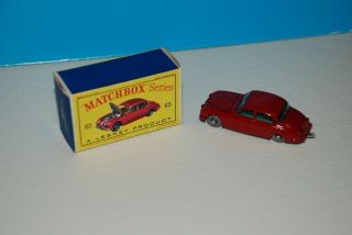 (mx31) Vintage Matchbox Lesney,  Jaguar 3.  4 Litre 65,  Gray Wheels,  Box