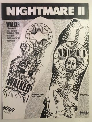 Walker Skateboard Ad Vintage