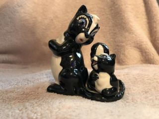 Vintage Ceramic Arts Studio Mother And Baby Skunks