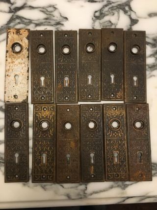 Vintage / Antique Door Knob Back Plates W/ Screws