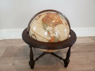 Vintage Replogle 12 " Diameter Globe World Classic Series With Wood Stand 1980 