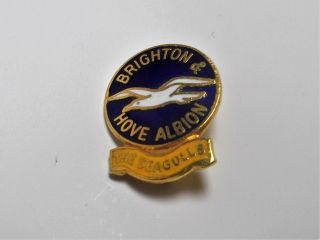 Brighton & Hove Albion Fc - Vintage Enamel Coffer Badge