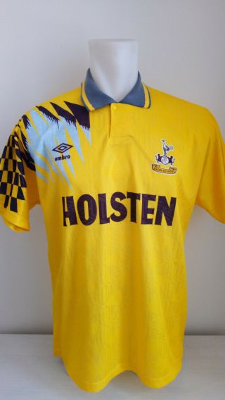 Jersey Shirt Vintage Umbro Tottenham 91 - 93 Away M/l N0 England Match Worn
