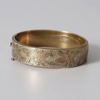 Vintage Silver Hinged Bangle / Bracelet