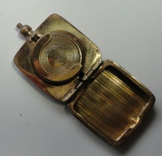 Vintage Brass Sovereign Case - Striped Design