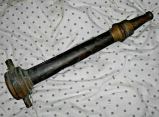 Vintage Firefighting Brass & Copper Fire Hose Nozzle 20 Inch Or 51 Cm