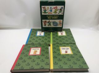 The Wonderful World Of Walt Disney Book Boxed Set.  Vintage 1965 Golden Press (ba