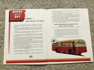 1947 Beaver Metropolitan Coaches Inc.  Sales Information.