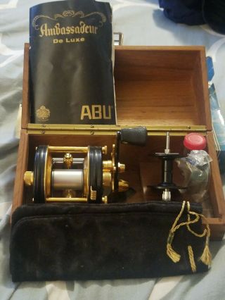 Vintage Abu Garcia Ambassadeur 5000c De Luxe Reel.  In Perfect Box