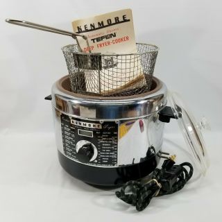 Vintage Kenmore Deep Fryer Cooker Pot Lid Electric Sears Model 309.  69340