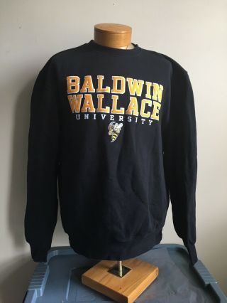 Vtg Jansport Baldwin Wallace Yellow Jackets Crew Embroidered Sweatshirt Men’s Xl