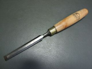 Bevel Edged Chisel 7/16 " Vintage Old Tool Boxwood Handle By Marples