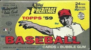 2008 Topps Heritage Factory Baseball Hobby Box 1959 Design - Kershaw Rc