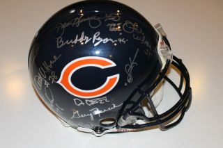 1986 Chicago Bears Team Signed Helmet Dan Hampotn Buddy Ryan William Perry,  More