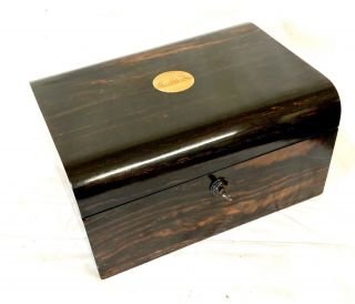 Antique Victorian Coromandel Writing Box Slope