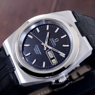 Vintage Omega Seamaster Cosmic 2000 Automatic Black Dial Day&date Men 