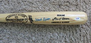 Hank Aaron Signed Auto 35 " Louisville Slugger H&b 125 A99 Engraved Bat - Psa Loa