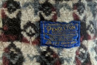 Pendleton 100 Virgin Wool Sofa Chair Bed Throw Blanket Vintage Fringe 2