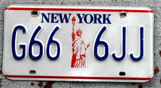 York " Statue Of Liberty " License Plate