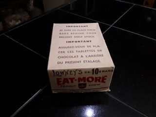 Vintage Candy Bar Box.  Lowneys Eat More.  Collectible Antique Advertising