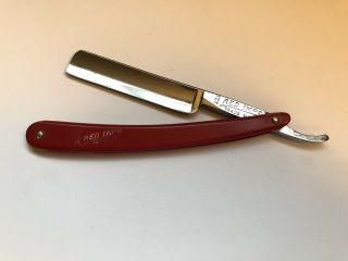 Vintage 9/16,  ” W.  R.  Case & Sons Red Imp 133 Razor Shave Ready Made Usa