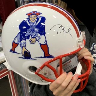 Tom Brady Signed Autographed Full Size Proline Throwback Patriots Helmet Tristar