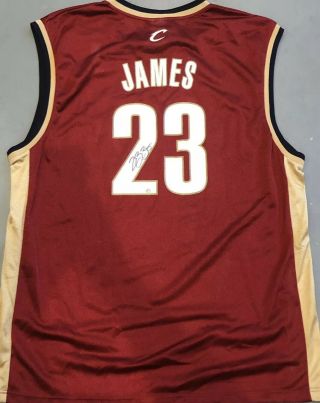 Lebron James 2003 - 04 Signed Cleveland Cavaliers Rookie Jersey Cavs