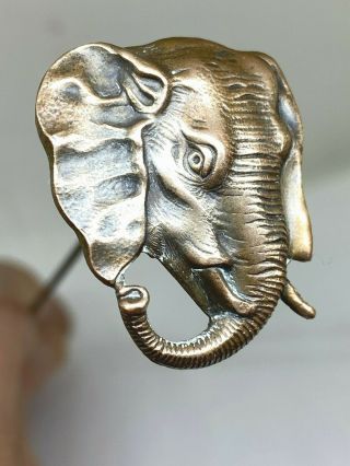 Antique/vintage - Style Hat Pin Powerful Elephant.  Symbol Of Experience And Wisdom