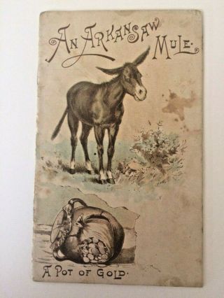 An Arkansas Mule 1891 Oliver Chilled Plow Co.  South Bend Iron Agriculture