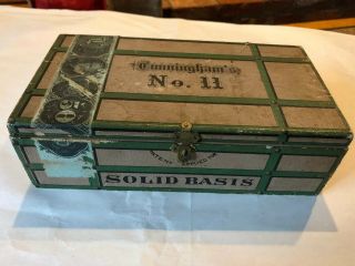 Rare Antique Wooden Cigar Box Cunningham’s No.  11 Mammoth Revenue Stamp