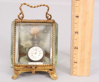 Late - 19thc Antique Gold Gilt Beveled Glass Pocket Watch Stand Holder,  Nr
