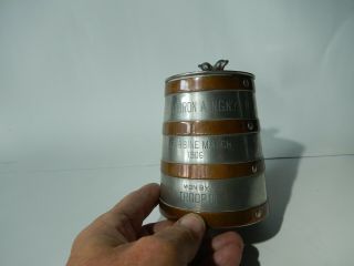 Antique Reed & Barton Pewter Copper Tankard glass bottom 0365 beer Stein 1906 3