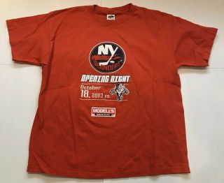 Vintage 2003 York Islanders Opening Night T - Shirt Nhl Xl Peca The Barn