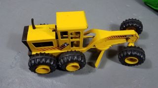 Vintage Tonka Road Grader Yellow Pressed Steel Construction Toy 18 " Long