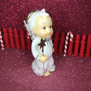 Vtg Shafford Angel Boy In Nightgown With Star Wand Christmas Figurine Japan 3